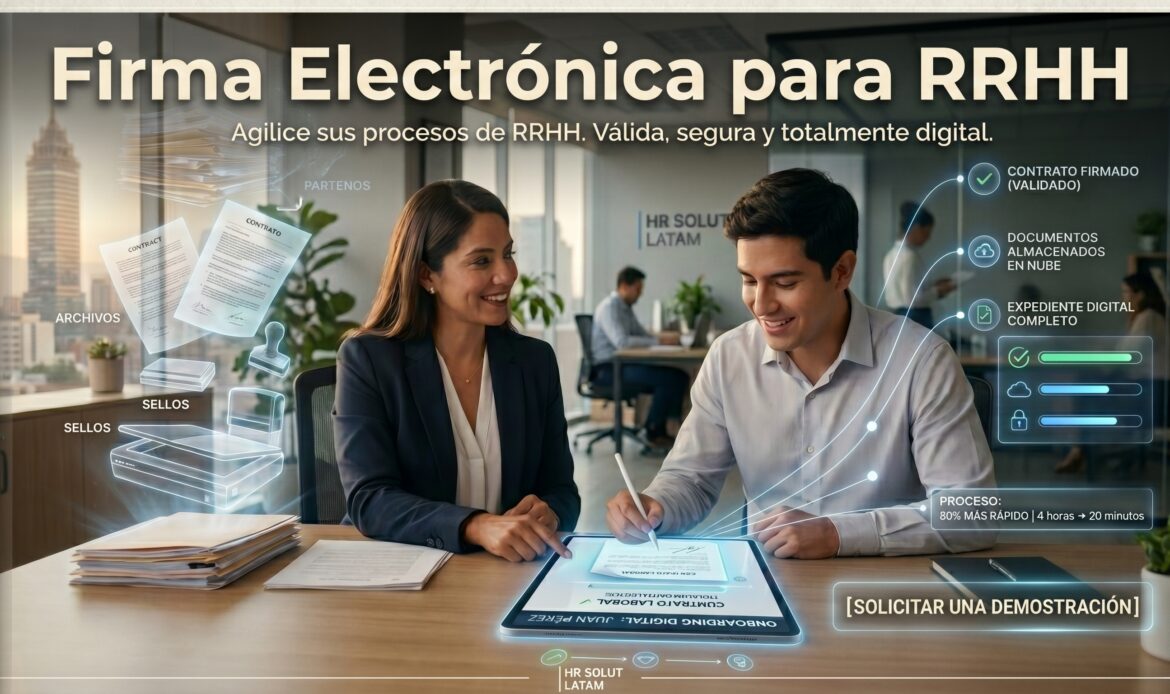 RRHH usando firma electrónica para onboarding digital de empleados